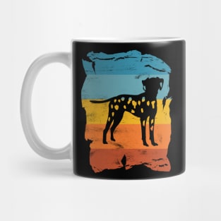 Dalmation Distressed Vintage Retro Silhouette Mug